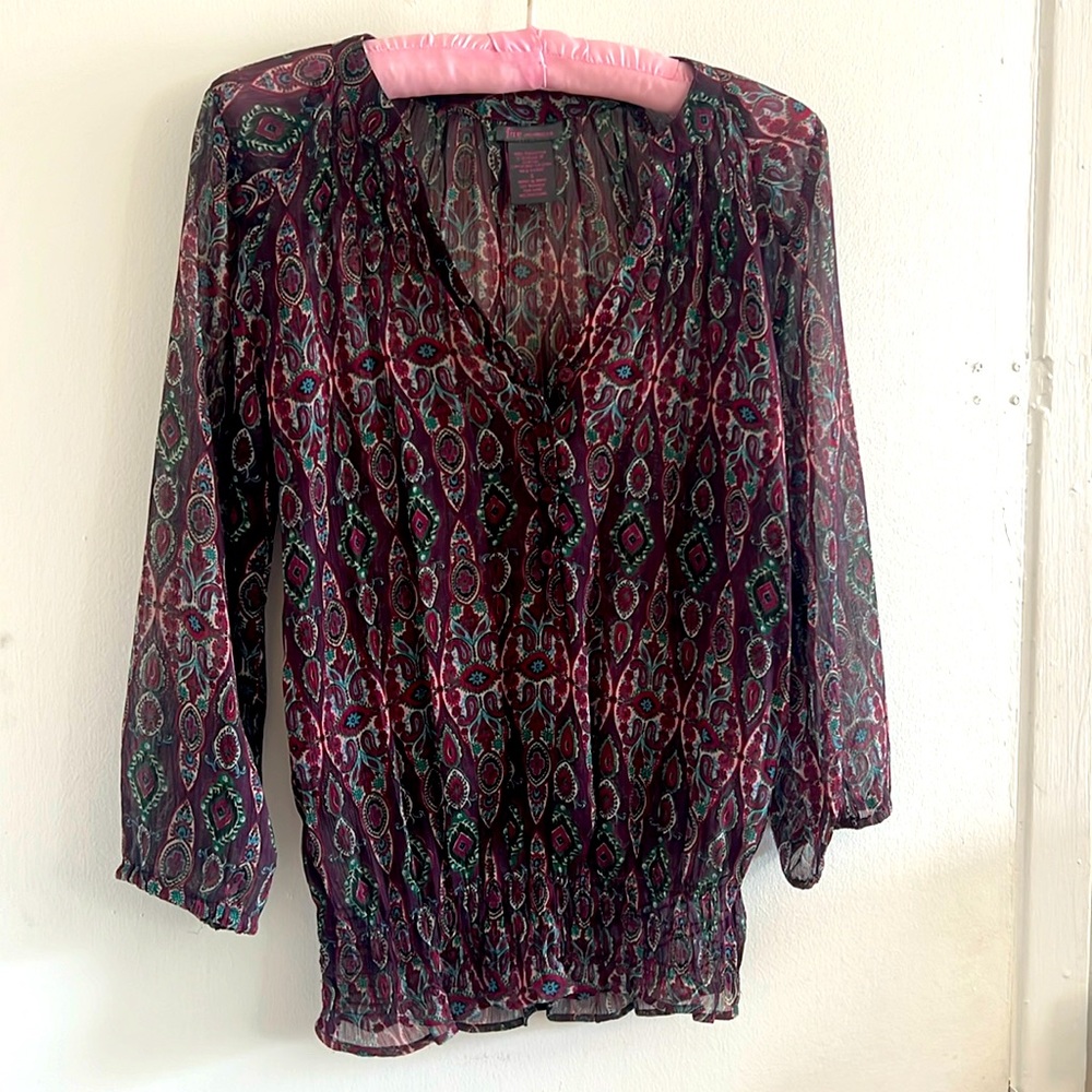 SMALL semi-transparent top.